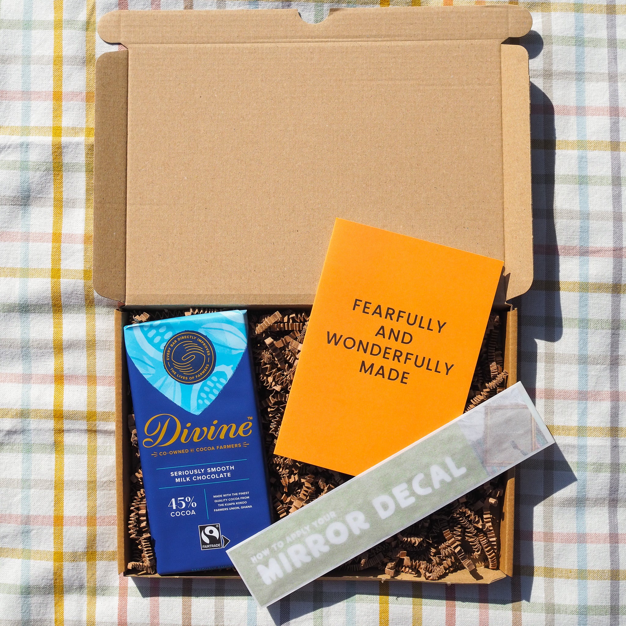Christian Gift Box | Mirror Decal, Card, Fairtrade Chocolate
