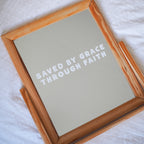 Saved By Grace Through Faith | Mirror Decal
