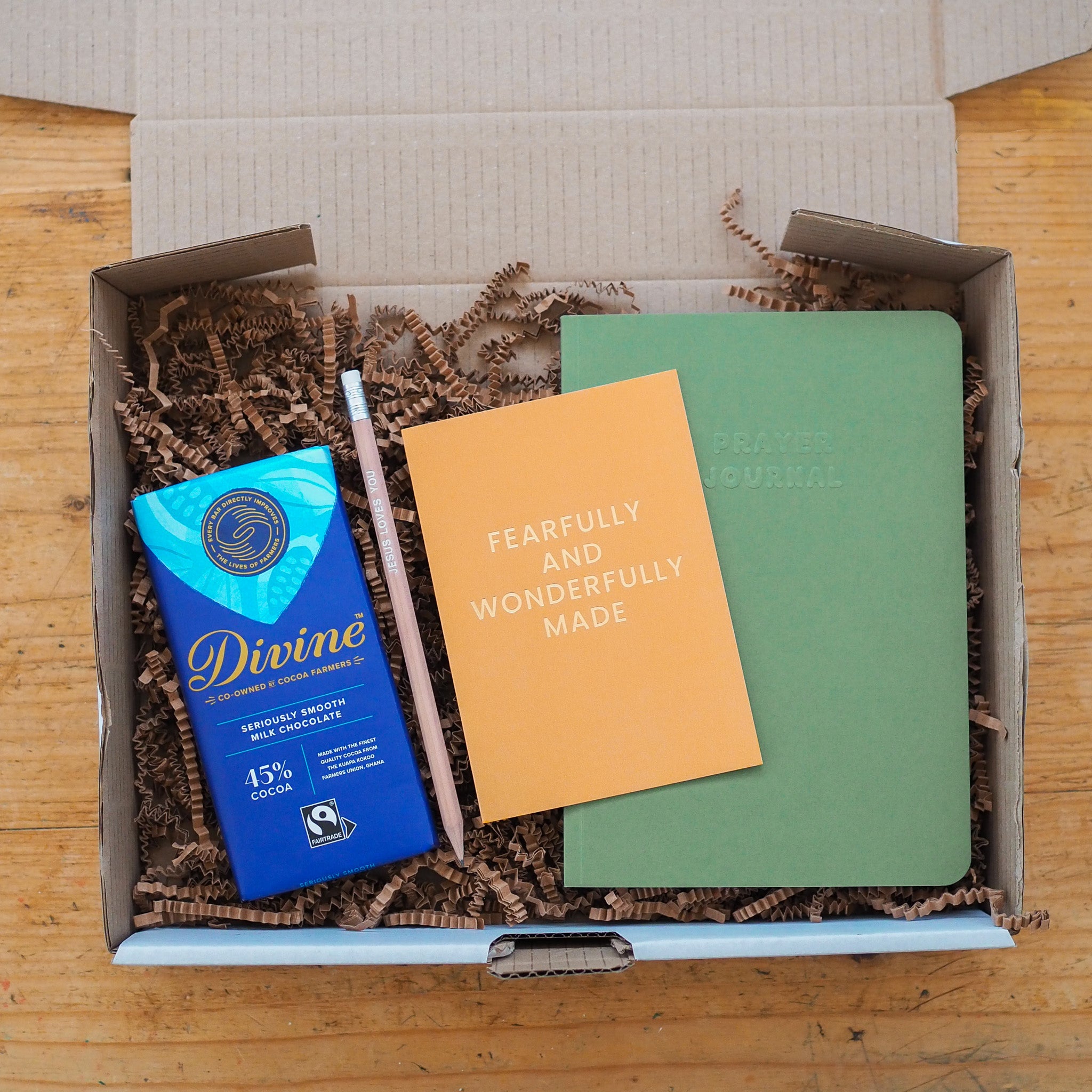 Gift Box | Prayer Journal, Card, Pencil and Fairtrade Chocolate