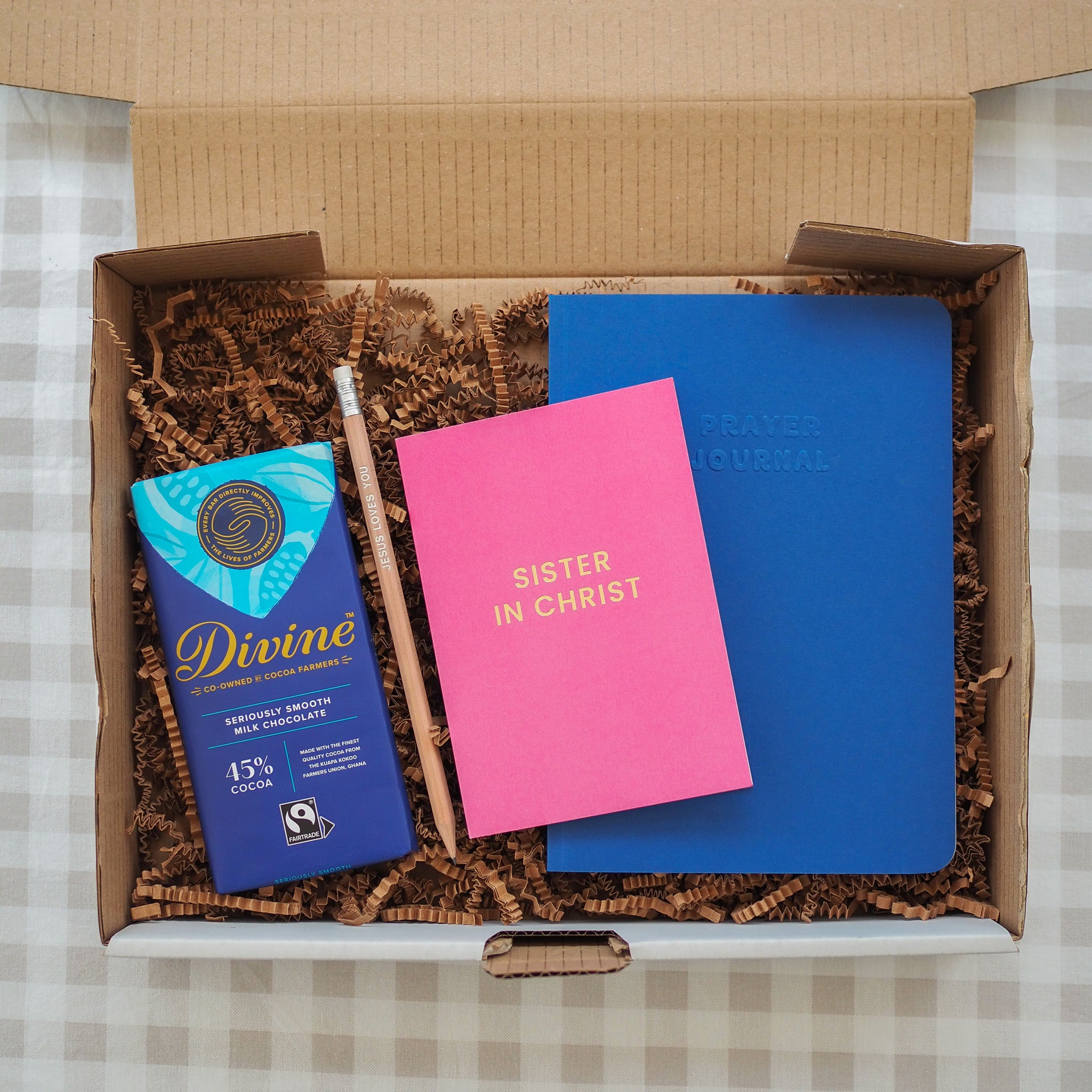 Gift Box | Prayer Journal, Card, Pencil and Fairtrade Chocolate