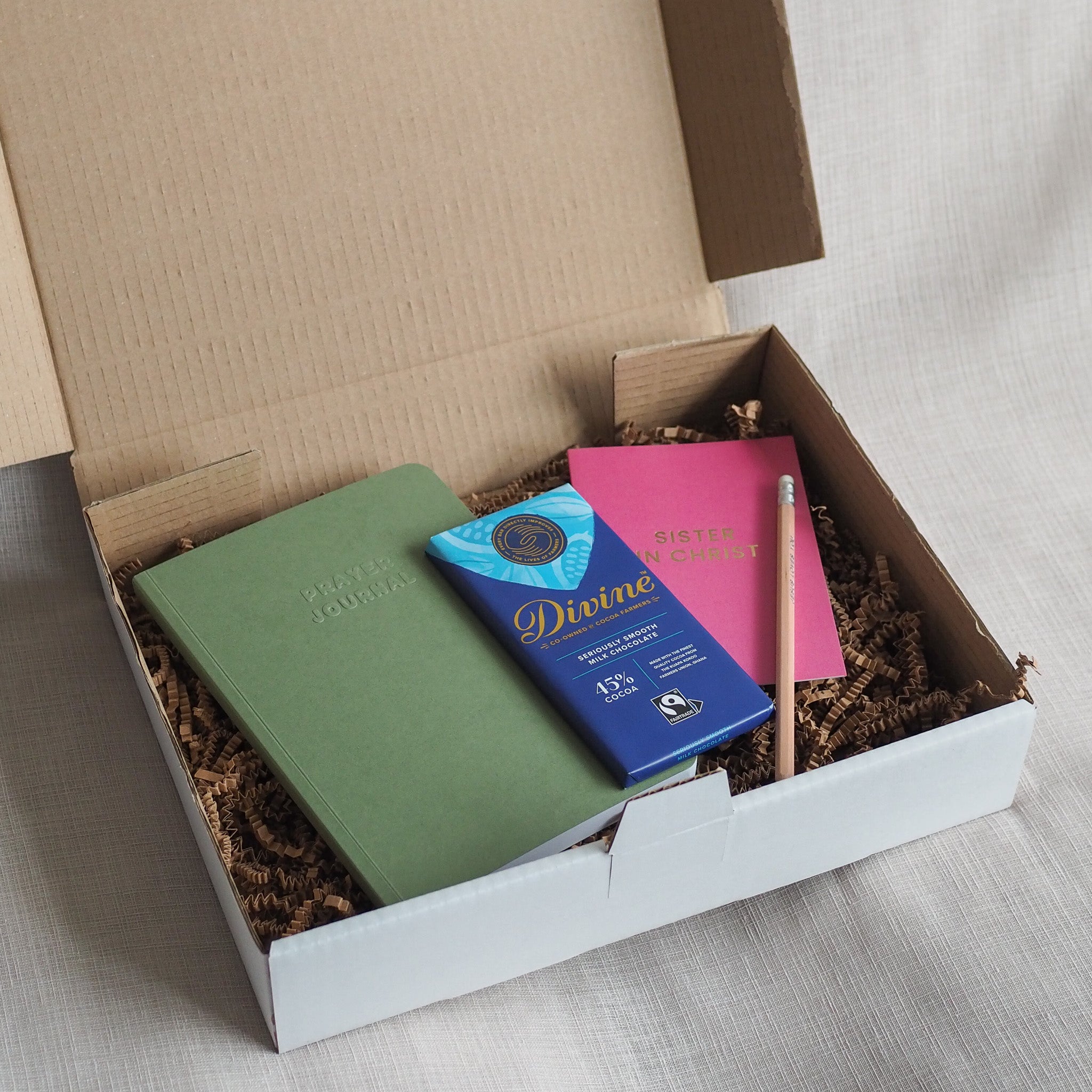 Gift Box | Prayer Journal, Card, Pencil and Fairtrade Chocolate