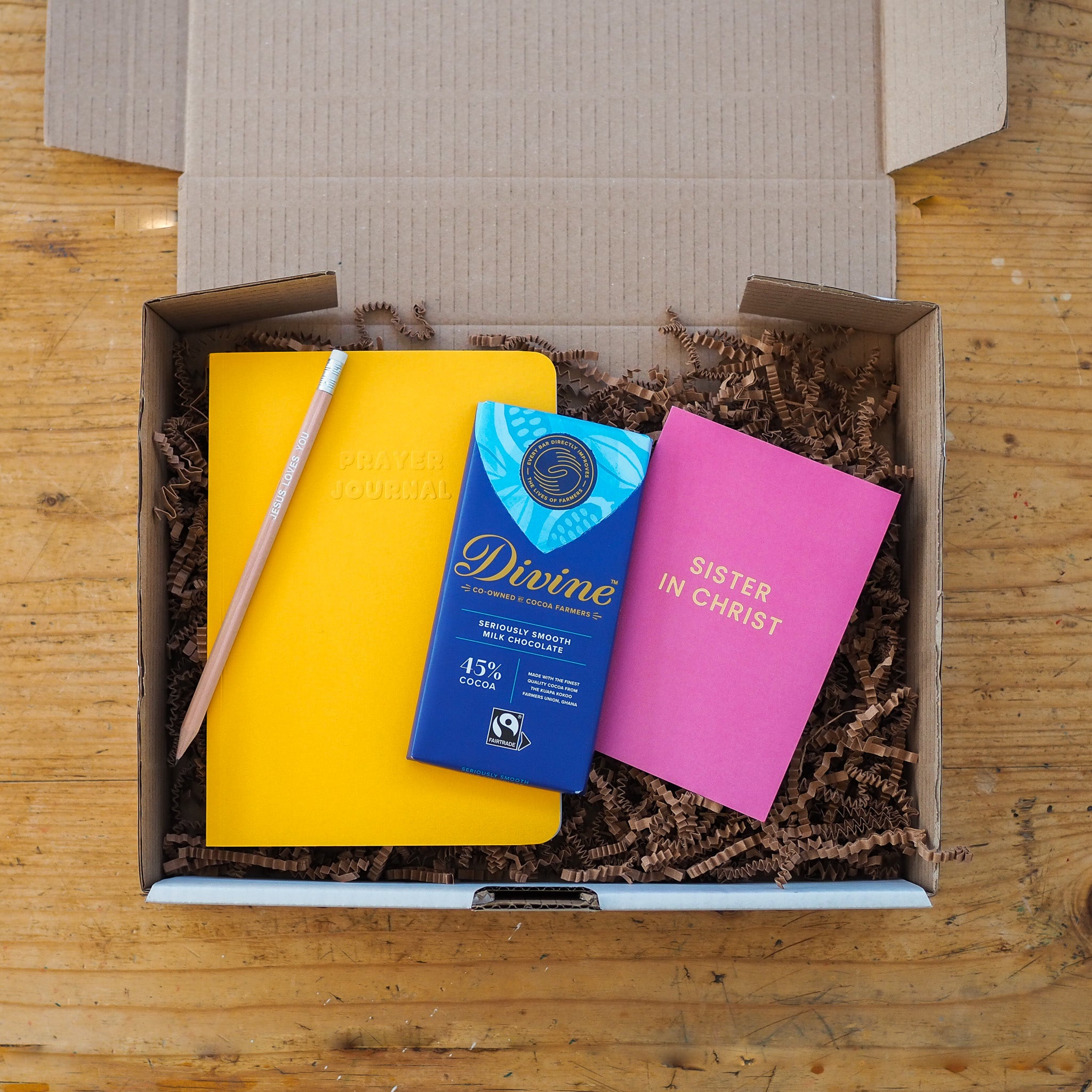 Gift Box | Prayer Journal, Card, Pencil and Fairtrade Chocolate